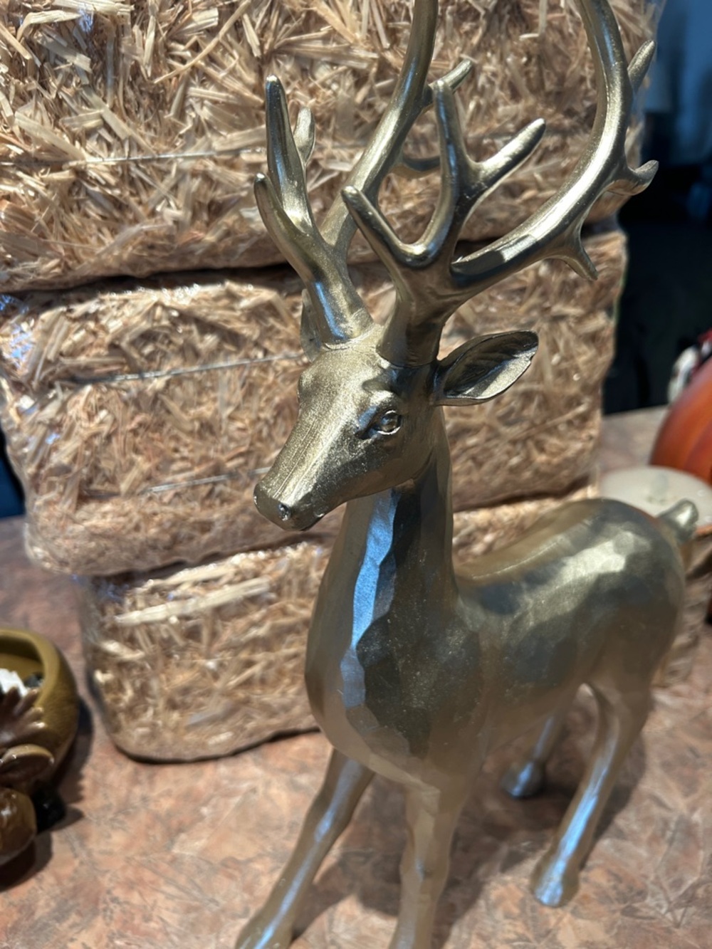 Hobby Lobby Grand Buck Statue in A Beautiful Gold Textured Tone - Picture 2 of 9